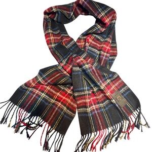 Berkshire Vintage Plaid Scarf fringe
